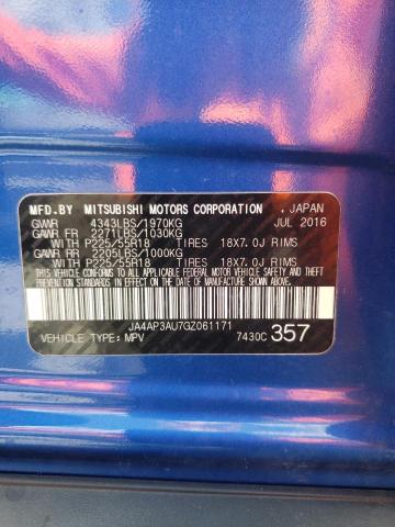 Photo 10 from auction – 2016 MITSUBISHI OUTLANDER with VIN JA4AP3AU7GZ061171