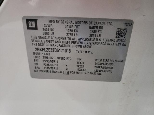 Photo 10 from auction – 2013 GMC TERRAIN DE with VIN 2GKFLZE32D6171018