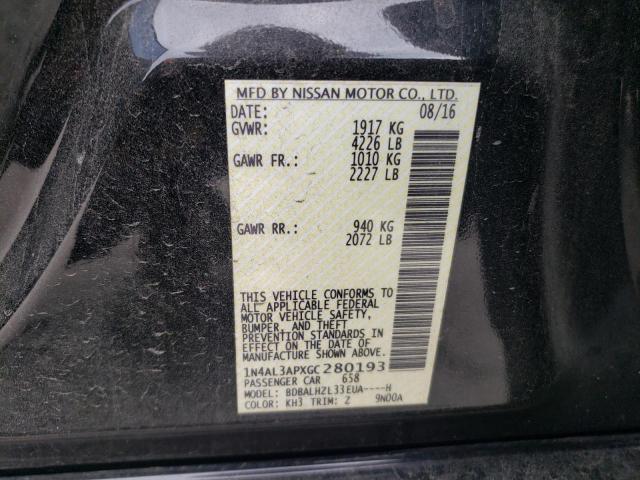 Photo 10 from auction – 2016 NISSAN ALTIMA 2.5 with VIN 1N4AL3APXGC280193