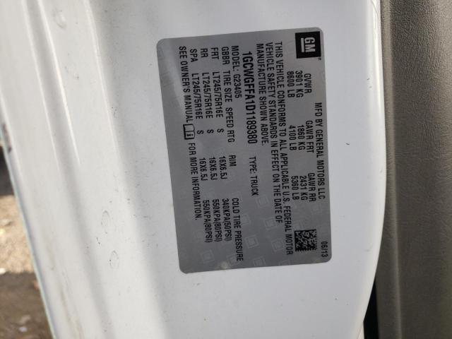 Photo 10 from auction – 2013 CHEVROLET EXPRESS G2 with VIN 1GCWGFFA1D1189380