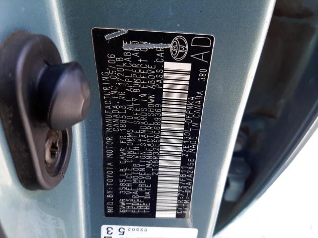 Photo 10 from auction – 2006 TOYOTA COROLLA CE with VIN 2T1BR32E66C689369