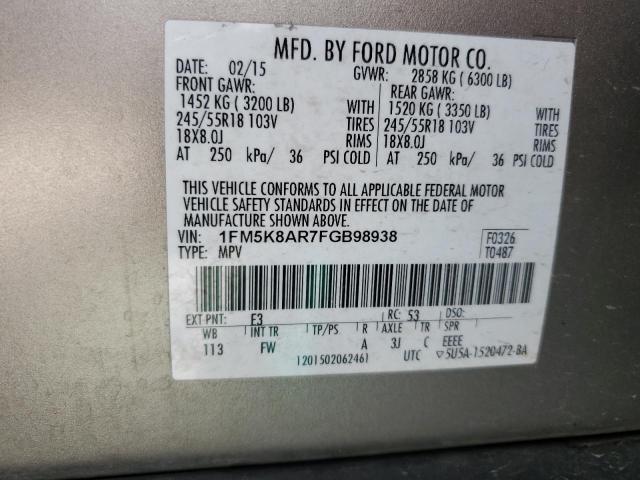 Photo 10 from auction – 2015 FORD EXPLORER P with VIN 1FM5K8AR7FGB98938