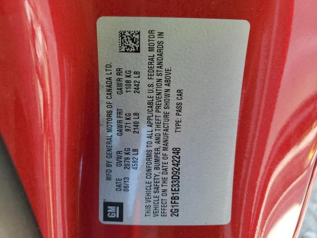 Photo 10 from auction – 2013 CHEVROLET CAMARO LT with VIN 2G1FB1E33D9242248
