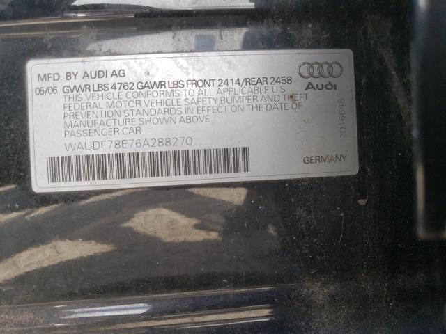 Photo 10 from auction – 2006 AUDI A4 2.0T QU with VIN WAUDF78E76A288270