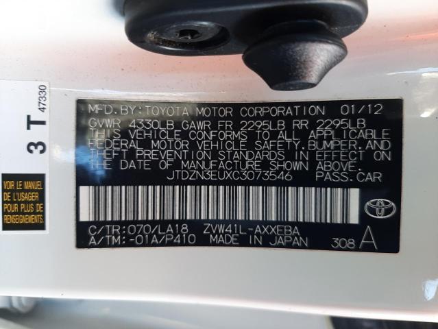 Photo 10 from auction – 2012 TOYOTA PRIUS V with VIN JTDZN3EUXC3073546