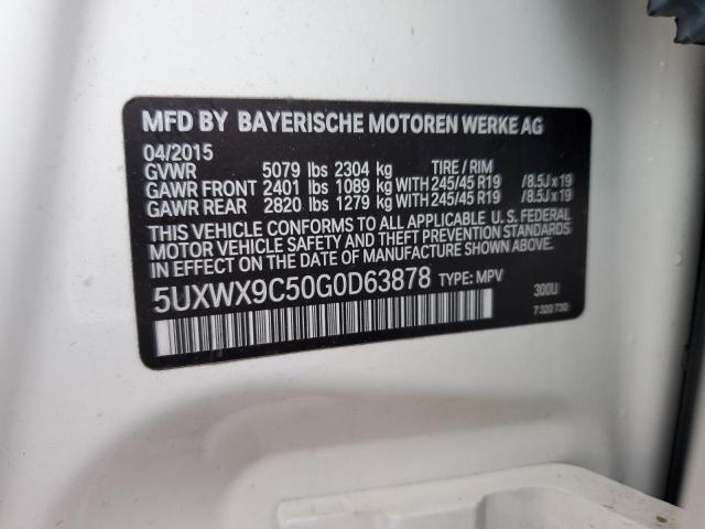 Photo 10 from auction – 2016 BMW X3 XDRIVE2 with VIN 5UXWX9C50G0D63878