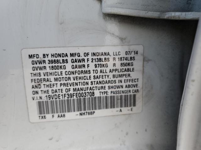 Photo 10 from auction – 2015 ACURA ILX 20 with VIN 19VDE1F39FE003708