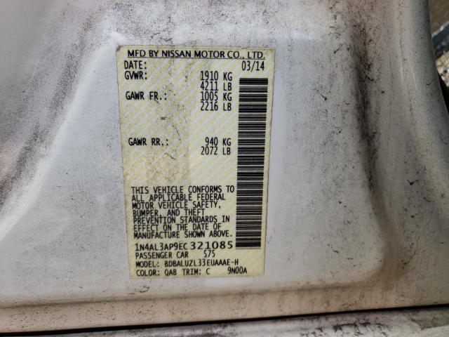 Photo 10 from auction – 2014 NISSAN ALTIMA 2.5 with VIN 1N4AL3AP9EC321085