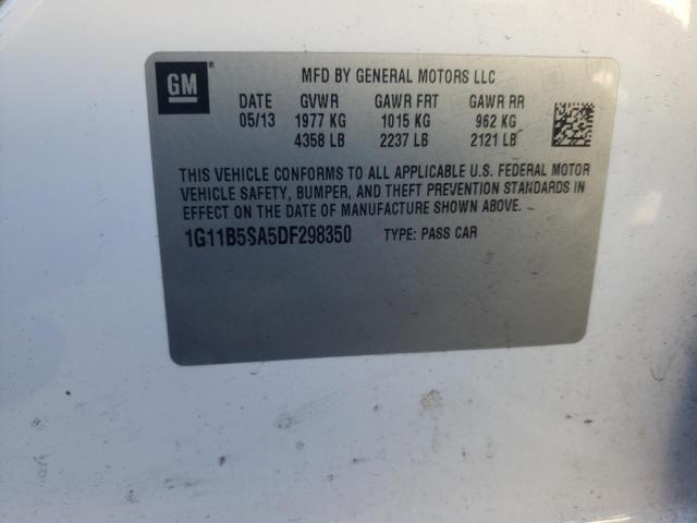 Photo 10 from auction – 2013 CHEVROLET MALIBU LS with VIN 1G11B5SA5DF298350