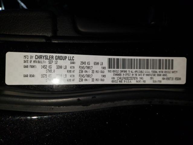 Photo 10 from auction – 2013 JEEP GRAND CHER with VIN 1C4RJFAG9DC557870