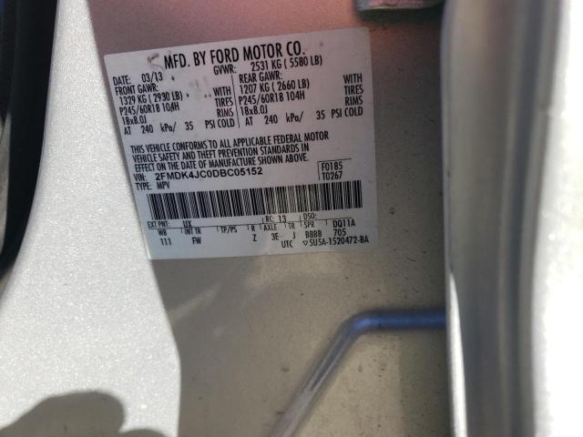 Photo 10 from auction – 2013 FORD EDGE SEL with VIN 2FMDK4JC0DBC05152