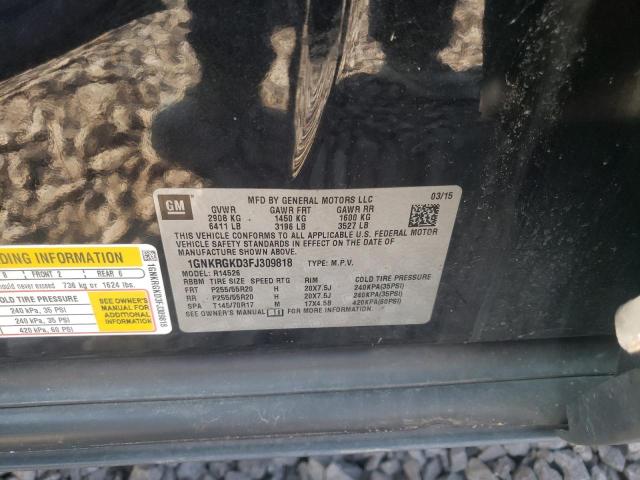 Photo 10 from auction – 2015 CHEVROLET TRAVERSE L with VIN 1GNKRGKD3FJ309818