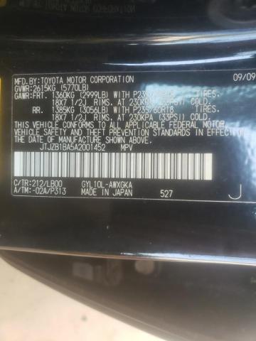 Photo 10 from auction – 2010 LEXUS RX with VIN JTJZB1BA5A2001452