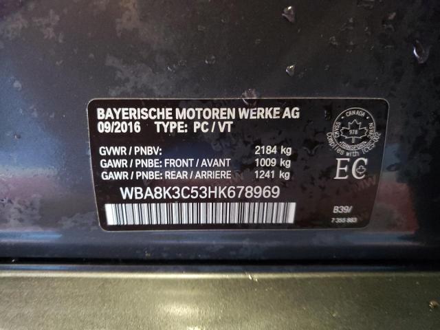 Photo 10 from auction – 2017 BMW 330 XI with VIN WBA8K3C53HK678969