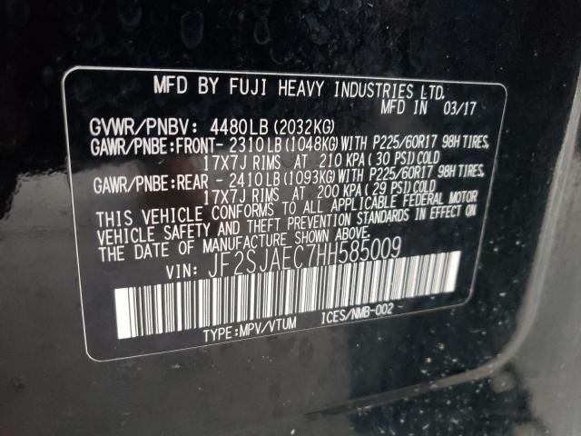 Photo 10 from auction – 2017 SUBARU FORESTER 2 with VIN JF2SJAEC7HH585009
