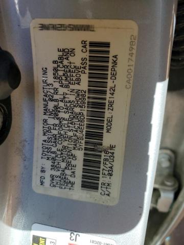 Photo 10 from auction – 2013 TOYOTA COROLLA BA with VIN 5YFBU4EE6DP159982