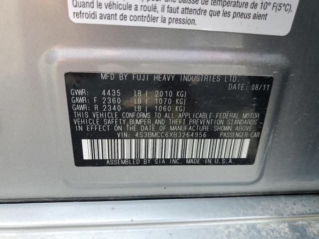 Photo 10 from auction – 2011 SUBARU LEGACY 2.5 with VIN 4S3BMCC6XB3264956
