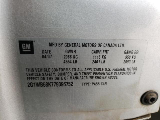 Photo 10 from auction – 2007 CHEVROLET IMPALA with VIN 2G1WB58K779396752