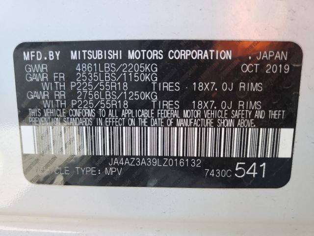 Photo 10 from auction – 2020 MITSUBISHI OUTLANDER with VIN JA4AZ3A39LZ016132