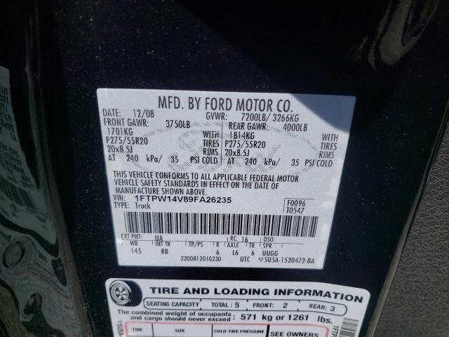 Photo 10 from auction – 2009 FORD f150 super with VIN 1FTPW14V89FA26235