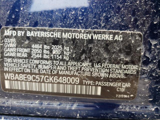 Photo 10 from auction – 2016 BMW 328 I SULE with VIN WBA8E9C57GK648009