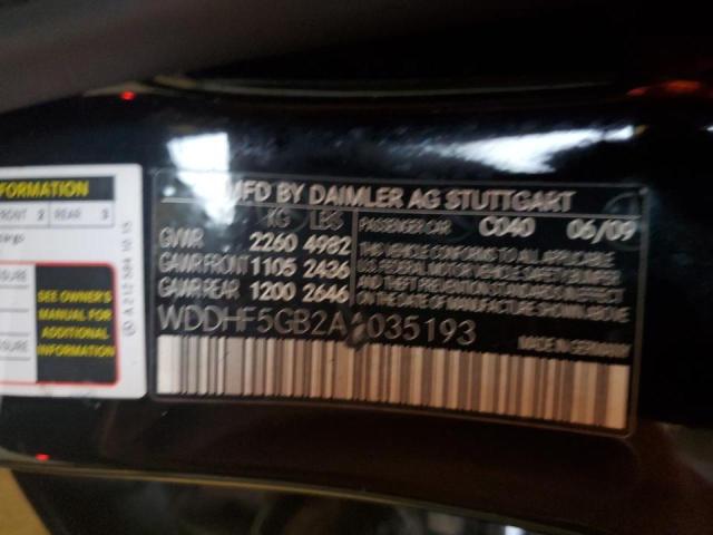 Photo 10 from auction – 2010 MERCEDES-BENZ E 350 with VIN WDDHF5GB2AA035193