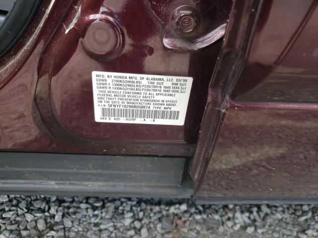 Photo 10 from auction – 2008 HONDA PILOT VP with VIN 5FNYF18298B050874