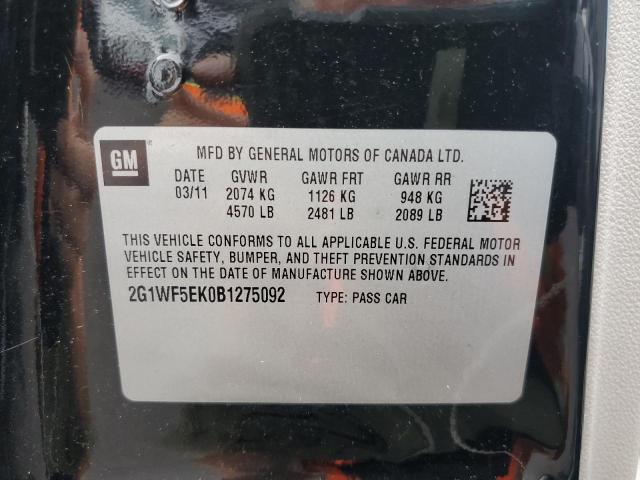 Photo 10 from auction – 2011 CHEVROLET IMPALA LS with VIN 2G1WF5EK0B1275092