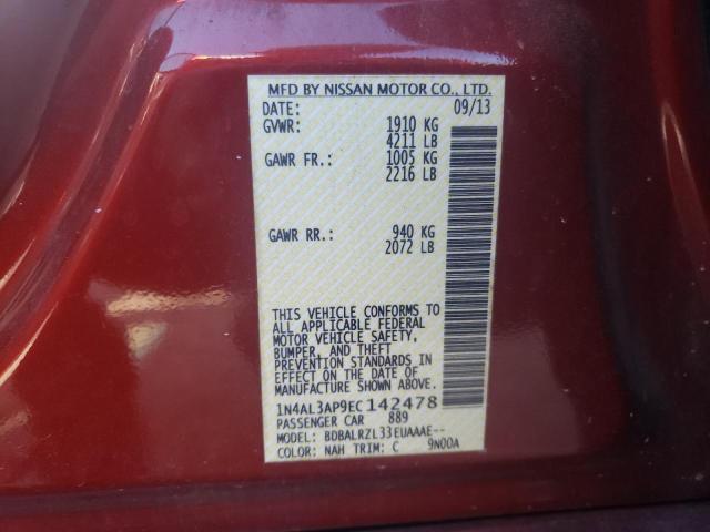 Photo 10 from auction – 2014 NISSAN ALTIMA 2.5 with VIN 1N4AL3AP9EC142478