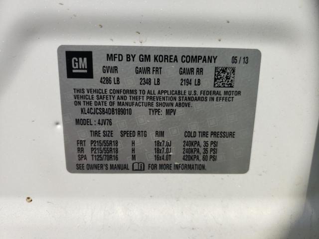 Photo 10 from auction – 2013 BUICK ENCORE with VIN KL4CJCSB4DB189010