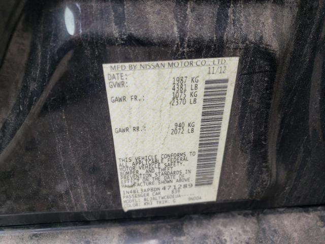 Photo 10 from auction – 2013 NISSAN ALTIMA 3.5 with VIN 1N4BL3AP8DN471289