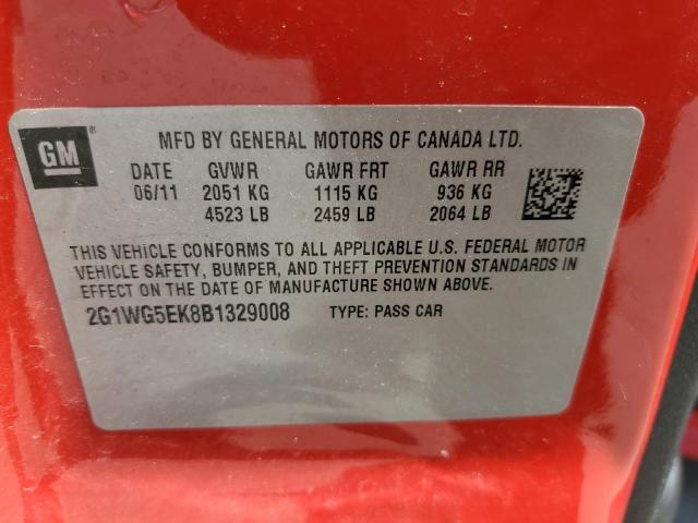 Photo 10 from auction – 2011 CHEVROLET IMPALA LT with VIN 2G1WG5EK8B1329008