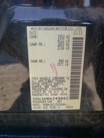 Photo 10 from auction – 2014 NISSAN ALTIMA 2.5 with VIN 1N4AL3AP8EN249882