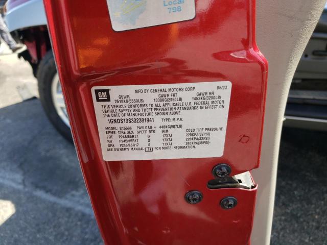 Photo 10 from auction – 2003 CHEVROLET TRAILBLAZE with VIN 1GNDS13S332381941