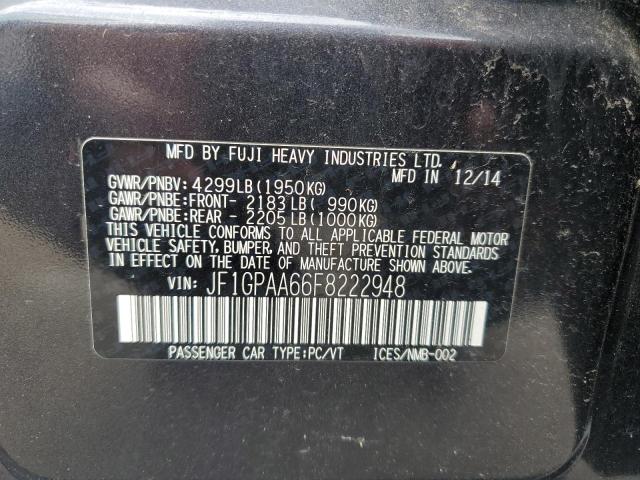 Photo 10 from auction – 2015 SUBARU IMPREZA with VIN JF1GPAA66F8222948