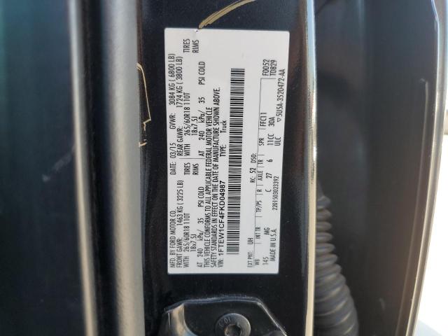 Photo 10 from auction – 2015 FORD F150 SUPER with VIN 1FTEW1CF4FKD04987