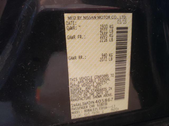 Photo 10 from auction – 2015 NISSAN ALTIMA 2.5 with VIN 1N4AL3AP2FN405867