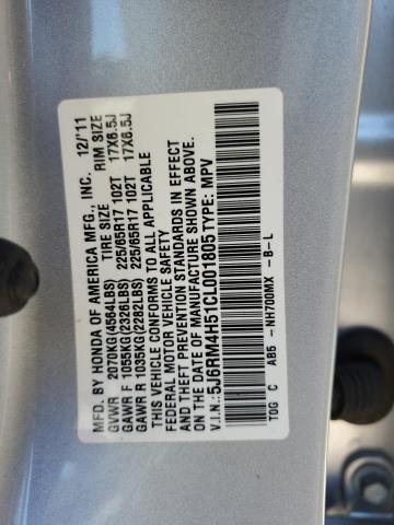 Photo 10 from auction – 2012 HONDA CR-V EX with VIN 5J6RM4H51CL001805