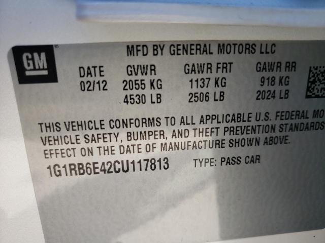 Фото 10 с аукциона – 2012 CHEVROLET VOLT с VIN 1G1RB6E42CU117813