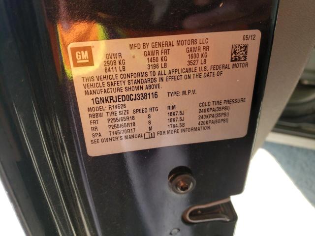 Photo 10 from auction – 2012 CHEVROLET TRAVERSE L with VIN 1GNKRJED0CJ338116