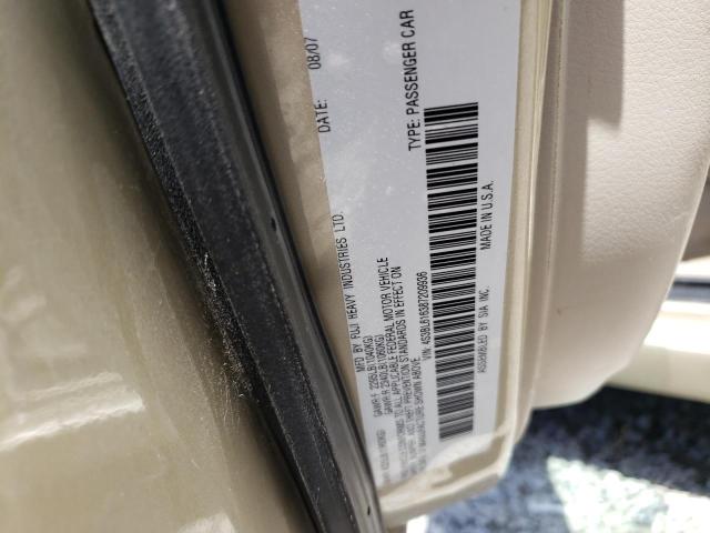 Photo 10 from auction – 2008 SUBARU LEGACY 2.5 with VIN 4S3BL616387209936