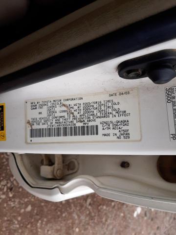Photo 10 from auction – 2003 TOYOTA 4RUNNER SR with VIN JTEBT14RX30024336