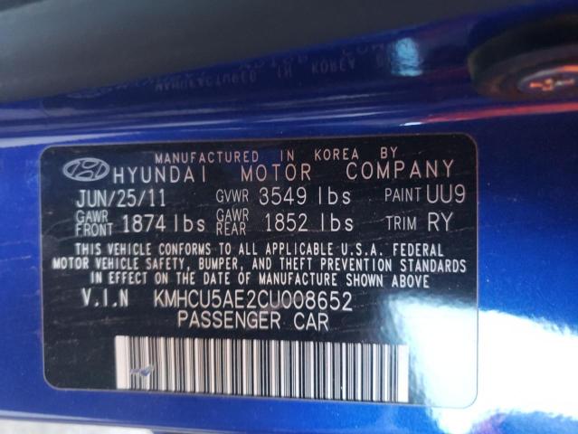 Photo 10 from auction – 2012 HYUNDAI ACCENT GLS with VIN KMHCU5AE2CU008652