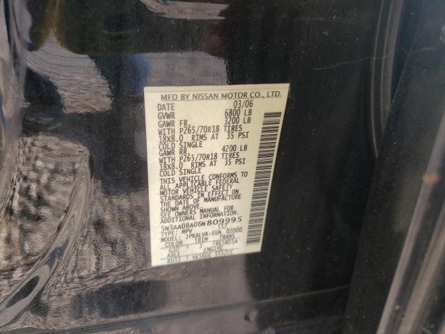 Photo 10 from auction – 2006 INFINITI QX56 with VIN 5N3AA08A06N809995