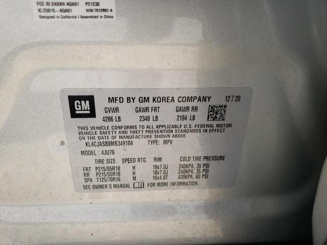 Photo 10 from auction – 2021 BUICK ENCORE PRE with VIN KL4CJASB8MB349104