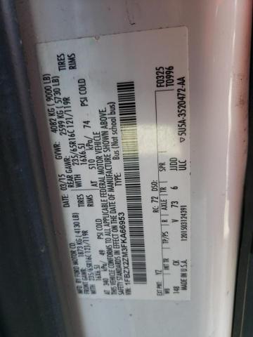 Photo 10 from auction – 2015 FORD TRANSIT T- with VIN 1FBZX2ZM3FKA66953