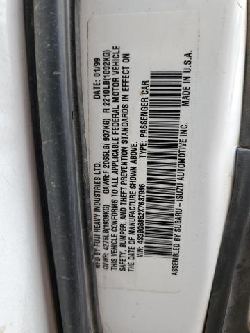 Photo 10 from auction – 1999 SUBARU LEGACY OUT with VIN 4S3BG6852X7637996