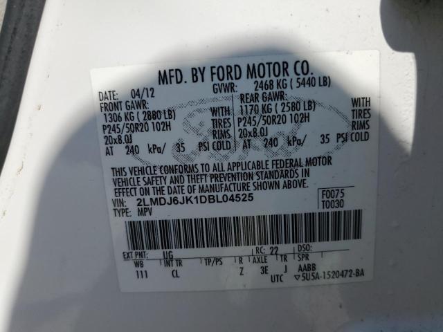Photo 10 from auction – 2013 LINCOLN MKX with VIN 2LMDJ6JK1DBL04525