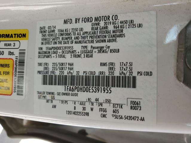 Photo 10 from auction – 2014 FORD FUSION SE with VIN 1FA6P0HD0E5391955