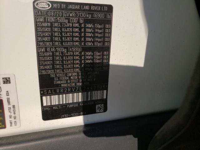 Photo 10 from auction – 2020 LAND ROVER DISCOVERY with VIN SALRR2RV7L2443108